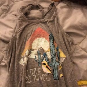 Girls tank top printed picture